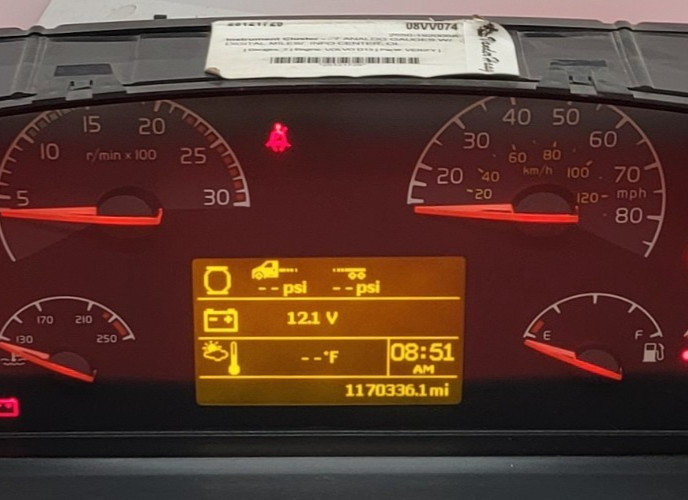 2008 VOLVO VNL USED INSTRUMENT CLUSTER P#20896398-P02