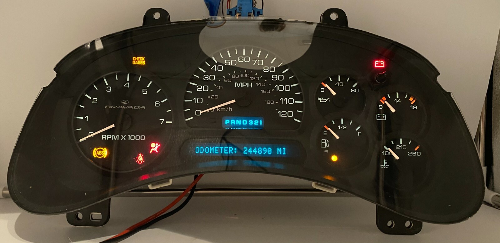 OLDSMOBILE BRAVADA USED DASHBOARD INSTRUMENT CLUSTER FOR SALE (MPH)
