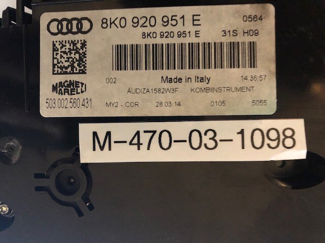 2015 AUDI A4 USED DASHBOARD INSTRUMENT CLUSTER FOR SALE