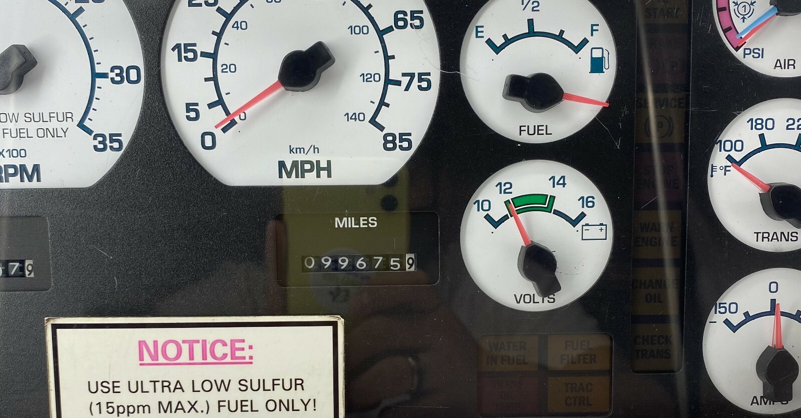 2009 INTERNATIONAL PB305 USED DASHBOARD INSTRUMENT CLUSTER FOR SALE (MPH)