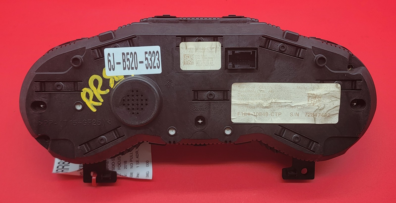 2018 FORD FOCUS USED INSTRUMENT CLUSTER P#F1ET-10849-CTP