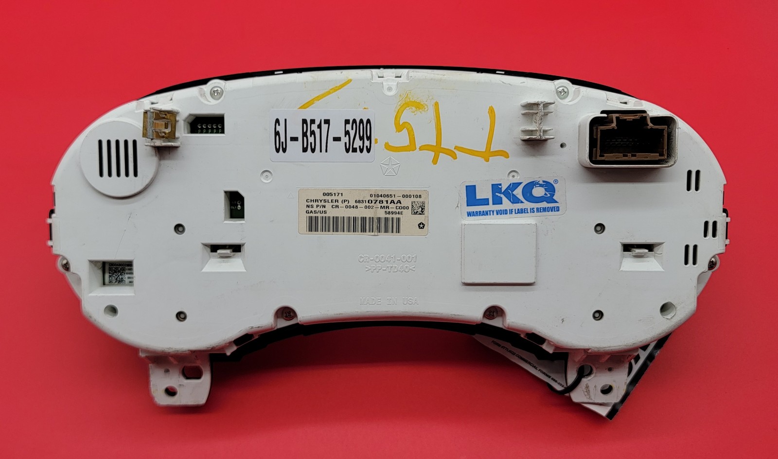 2017 DODGE JOURNEY USED INSTRUMENT CLUSTER P#68310781AA