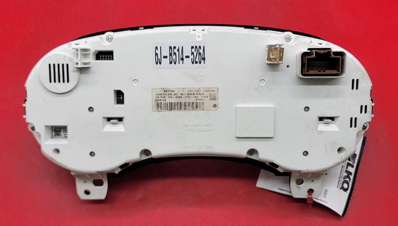 2018 DODGE JOURNEY USED INSTRUMENT CLUSTER P#68310781AA