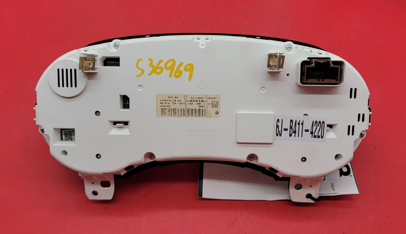 2018 DODGE JOURNEY USED INSTRUMENT CLUSTER P#68310781AA