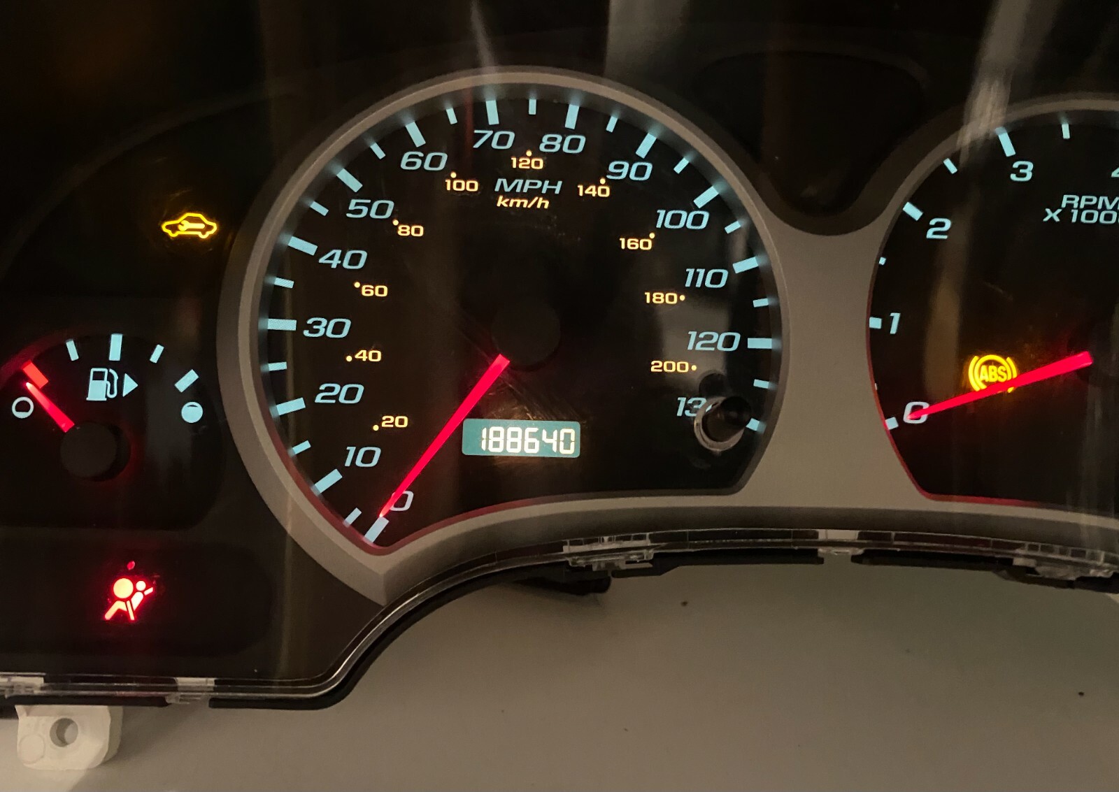 2005 CHEVROLET EQUINOX USED DASHBOARD INSTRUMENT CLUSTER FOR SALE (MPH)