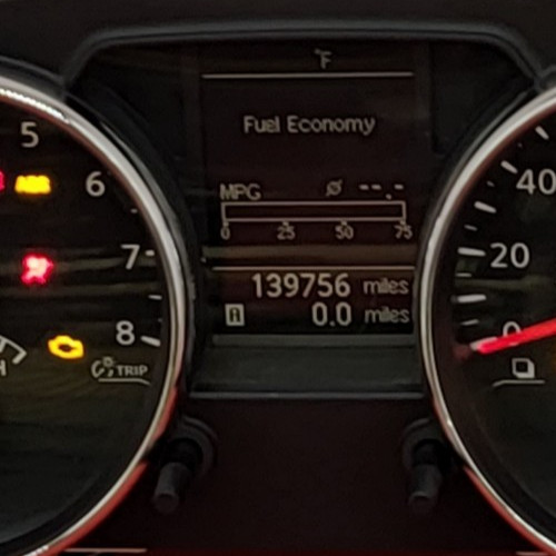 2012 NISSAN ROGUE USED INSTRUMENT CLUSTER P#24810-1UX0A
